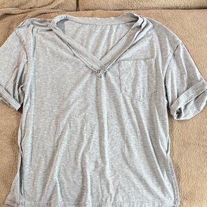 SHEIN Gray Short Sleeve Tee
